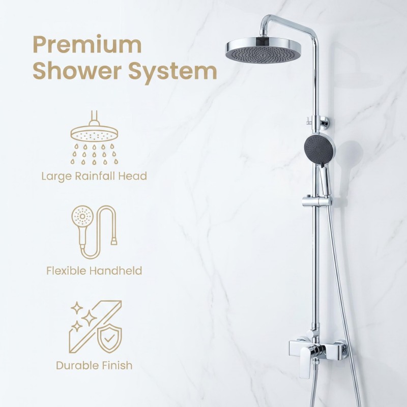 Exposed Brass Shower Set