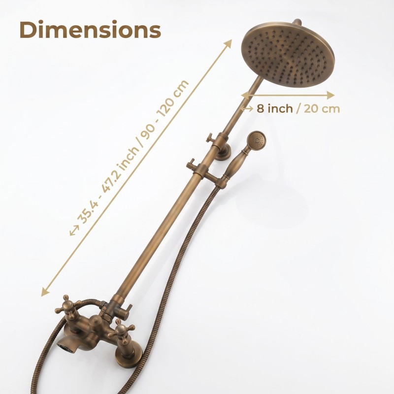 Handheld shower and wall-mounted faucet set